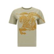 Burberry Bomull T-shirt med Logodetalj Beige, Dam