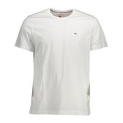 Tommy Hilfiger Kortärmad Bomull Logo Broderad T-shirt White, Herr