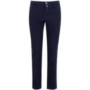 Jacob Cohën Slim Cropped Carrot Jeans i Mörkblå Blue, Herr