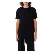 Rick Owens Svart Level T Bomull T-shirt Black, Herr