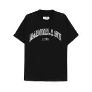 MM6 Maison Margiela Svart Logotyp Tryck Signatur T-shirt Black, Herr