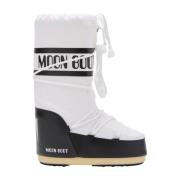 Moon Boot Svarta Colour-block Nylon Stövlar Black, Dam