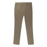 Dondup Stretch Satin Bomull Chino Byxor Green, Herr