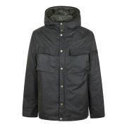 Barbour Salvia Vaxjacka med Huva Green, Herr