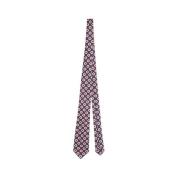 Kiton Geometriskt Mönstrad Sidenslips Multicolor, Unisex