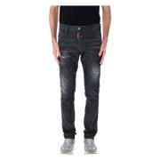 Dsquared2 Snygga Denim Jeans för Män Black, Herr