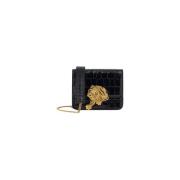 Roberto Cavalli Tiger Bejeweled Mini Axelväska Black, Dam