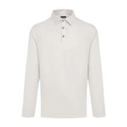 Kiton Beige Bomull Kashmir Polotröja White, Herr