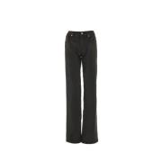 John Richmond Jeans flare i svart denim med Rich metall röd anpassning...