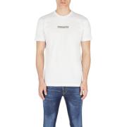 Dsquared2 Tryckt Logotyp Bomull T-shirt White, Herr