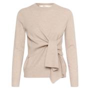 InWear Stickad Pullover Tröja med Kashmir Beige, Dam