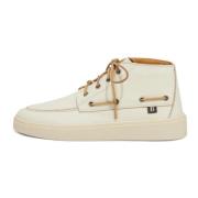 Boggi Milano Läder High-Top Båtskor Beige, Herr