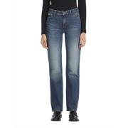 Guess Mid Rise Straight Fit Jeans Blue, Dam