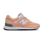 New Balance Ler Sneakers Tillverkade i Storbritannien Orange, Dam