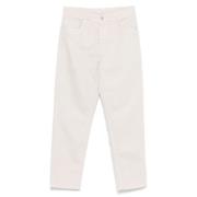 Brunello Cucinelli Ivory Vit Denim Jeans White, Dam