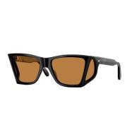 Persol Stiliga solglasögon med gula linser Black, Unisex