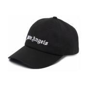 Palm Angels Svart Bomull Baseballkeps med Broderi Black, Unisex