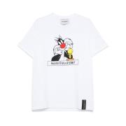 Iceberg Logo Print Crew Neck T-shirt White, Herr