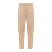 Kiton Beige Bomullsjoggers Lättvikts Bekväm Stil Brown, Herr