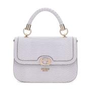 Guess Orlina Society Satchel Väska Lavendel Grå Gray, Dam