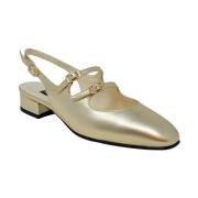 Carel Metalliskt Läder High Heel Sandaler Yellow, Dam