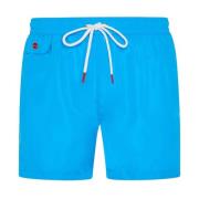 Kiton Turkos Swim Boxer Shorts Blue, Herr