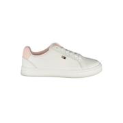 Tommy Hilfiger Vita polyester sneakers med snörning, kontrastdetaljer,...