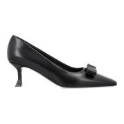 Salvatore Ferragamo Svarta Siwar 60 Pumps med Båge Black, Dam