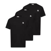 Moncler Trepack logot-shirts Black, Herr