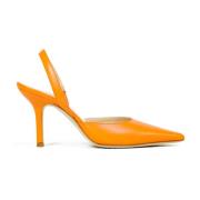 Prosperine Nappa eller Paillettes Slingback Skor Orange, Dam