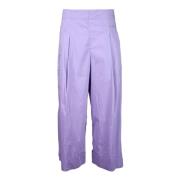 Liviana Conti Bomullsblandning Stretch Byxor Purple, Dam