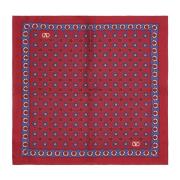 Valentino Garavani Lyxig Röd Sidenscarf Red, Herr