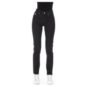 Baldinini Tidlösa Regular Jeans - Elegant Stil Black, Dam