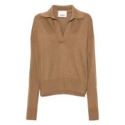 Isabel Marant Kamel Stickad Pullover Tröja Brown, Dam