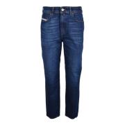 Diesel Straight Jeans Blue, Dam