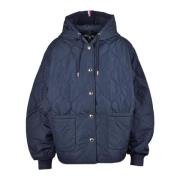 Tommy Hilfiger Pufferjacka med polyesterfyllning Blue, Dam