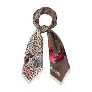 Blugirl Elegant Sidenscarf med Logotyptryck Brown, Dam