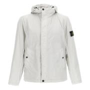 Stone Island Grå Nylon Huva Jacka Gray, Herr