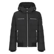 Moose Knuckles Quiltad dunjacka med avtagbar huva Black, Herr