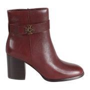 Tory Burch Mörk Carmine Ankelstövlar Elegant Stil Red, Dam