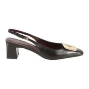 Tory Burch Elegant Slingback Klackar Black, Dam