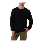 Tommy Hilfiger Klassisk Cable Crew Neck Tröja Blue, Herr