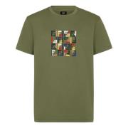 Fendi Broderat FF Mönster Grön T-shirt Green, Herr