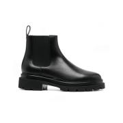 Santoni Slip-On Boots i läder Black, Dam