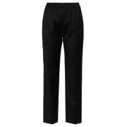 Ermanno Scervino Svarta Ullblandade Cropped Byxor Black, Dam