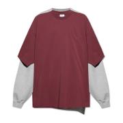 Vetements Sweatshirt med dubbel T-tröja i oversizestil Multicolor, Her...