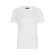 Dolce & Gabbana Präglad Logotyp Bomull T-shirt White, Dam