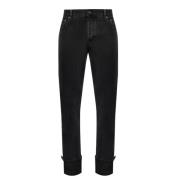 Gucci Antracitgrå Slim-Fit Denim Jeans Gray, Herr