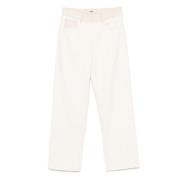 Fendi Vita Denim Jeans med FF Motiv White, Dam