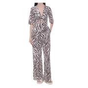 Max Mara Vita Zebra Print Strandbyxor Multicolor, Dam